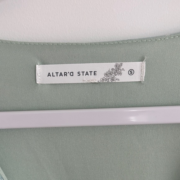 Altar’d State Light Blue Floral Long Sleeve Dress - Picture 2 of 4